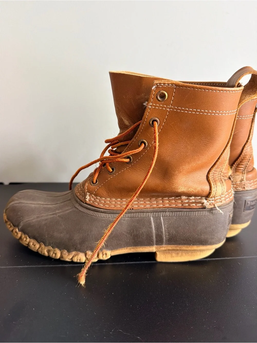 Brown Leather & Rubber Lace-Up womens Duck Boots